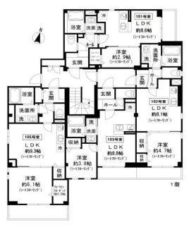 KAFU-VIVI(1LDK/1階)の間取り写真