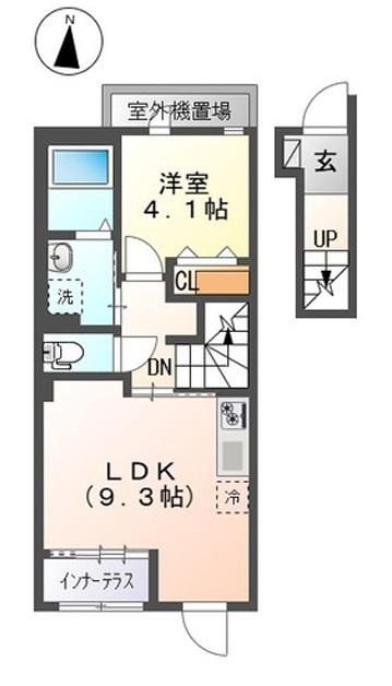 ヒルステージ野方(1LDK/2階)の間取り写真