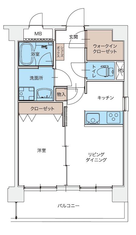 LEON篠崎(1LDK/1階)の間取り写真