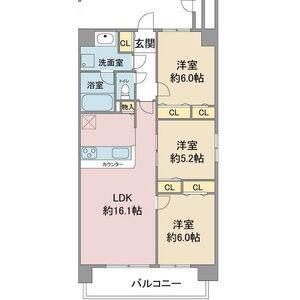 グランヒルズ猫洞(3LDK/5階)の間取り写真