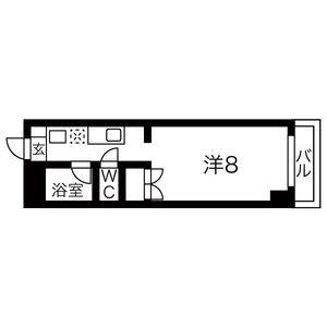 ヴァンヴェール名古屋(ワンルーム/3階)の間取り写真