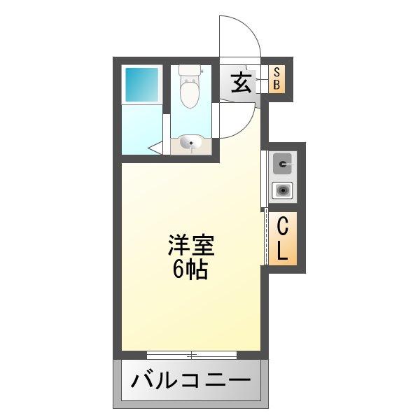 シャルム十三(ワンルーム/2階)の間取り写真