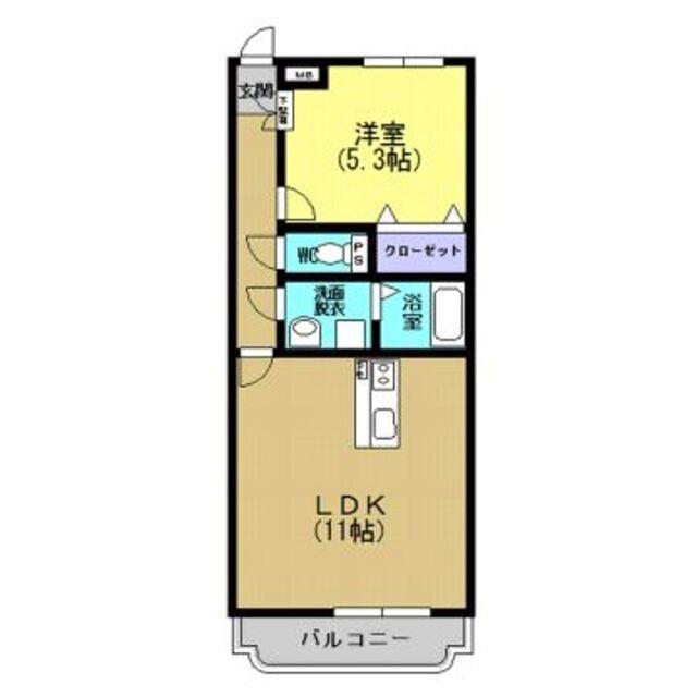 アクロス28(1LDK/2階)の間取り写真