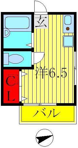 後藤ハイツ(ワンルーム/1階)の間取り写真