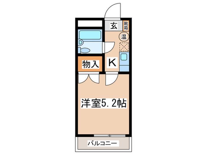 ジュネパレス多摩第1(1K/1階)の間取り写真