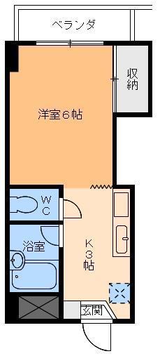 VIPマルジョウ(1K/4階)の間取り写真