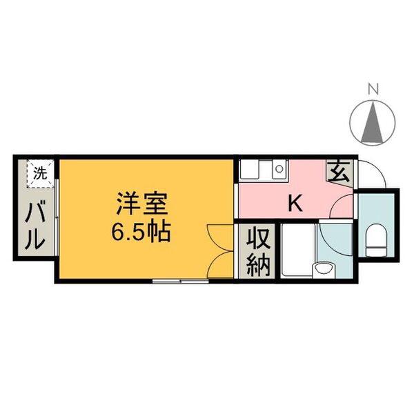 ノアール築地(1K/7階)の間取り写真