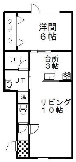 ルラーシュ(1LDK/1階)の間取り写真