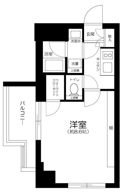 ブライズ赤羽(1K/2階)の間取り写真
