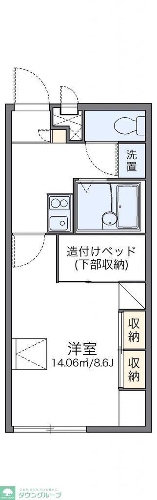 レオパレスアムール(1K/2階)の間取り写真