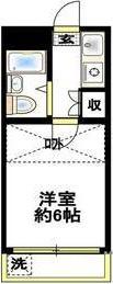 LEONIDAS長後(1K/2階)の間取り写真