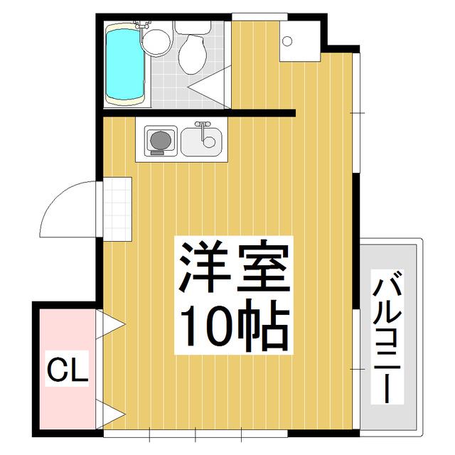 サンコーポHORI(ワンルーム/3階)の間取り写真