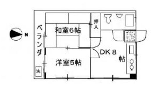 南大塚3丁目(2DK/3階)の間取り写真