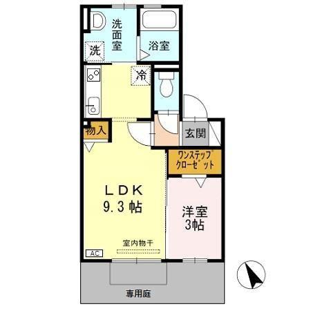 ドリームハイツ(1LDK/1階)の間取り写真