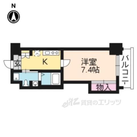 HF四条河原町レジデンス(1K/6階)の間取り写真