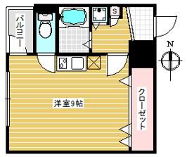 3・5北堀江(ワンルーム/2階)の間取り写真
