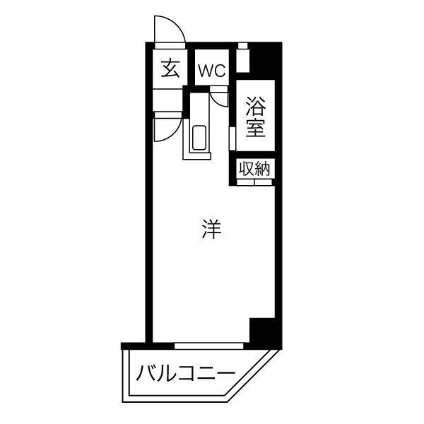 サニープレイス151(1K/7階)の間取り写真
