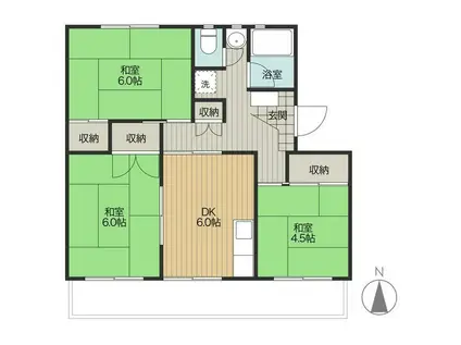 コーポ大塚(3DK/4階)の間取り写真