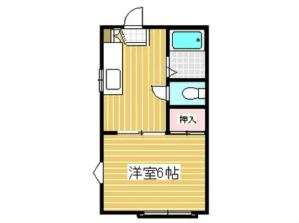 葵ハイツ(1K/2階)の間取り写真