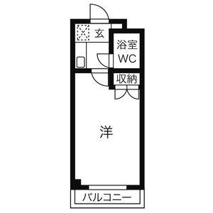 第2山本ビル(1K/3階)の間取り写真