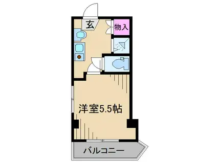 リオン日吉(1K/3階)の間取り写真