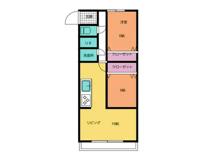 みわアパート(2LDK/3階)の間取り写真