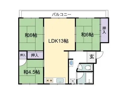 ステラ加古川3号棟(3LDK/3階)の間取り写真