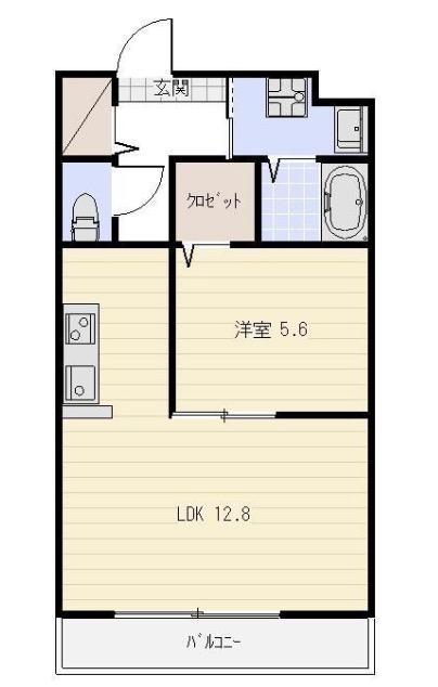 ラパノス(1LDK/1階)の間取り写真