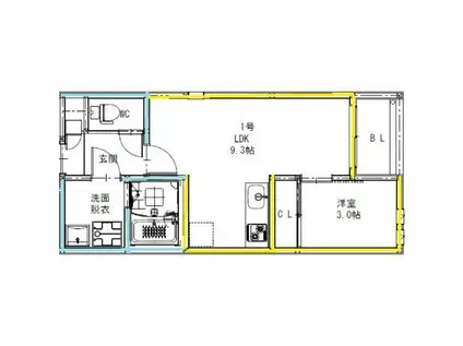 REGALEST SAVIOR(1LDK/3階)の間取り写真