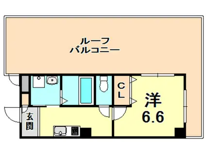 モレス・ヴィラさくら夙川(1K/6階)の間取り写真