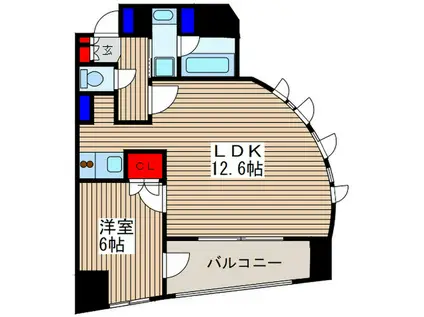 KDX川口幸町レジデンス(1LDK/2階)の間取り写真