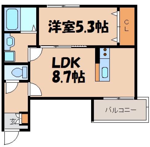 アドバンス矢野西 A棟(1LDK/1階)の間取り写真