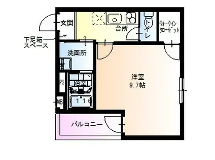 フジバレス堺初芝III番館(1K/1階)の間取り写真