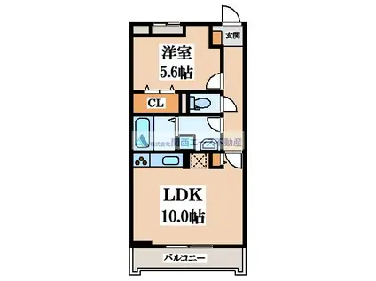 サニーレジデンス稲田本町(1LDK/1階)の間取り写真