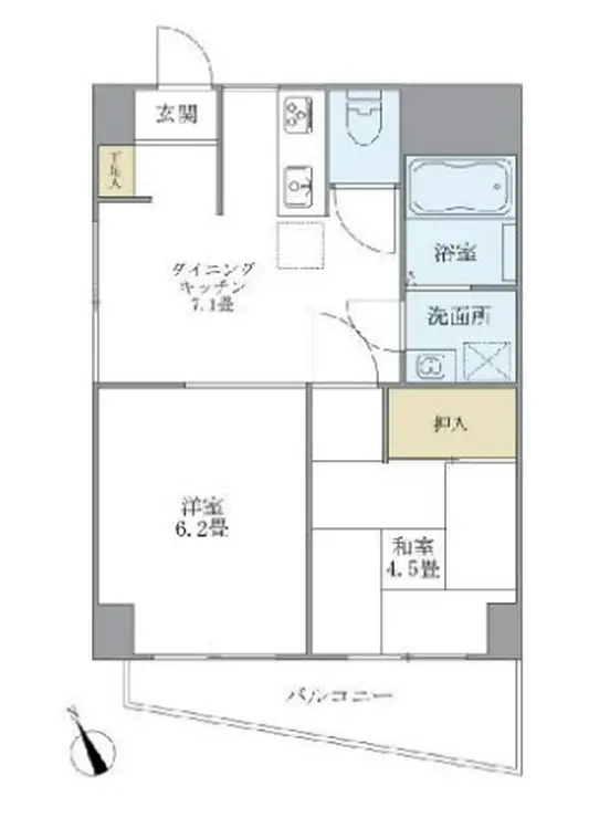 ソレアード東府中 4階階 間取り