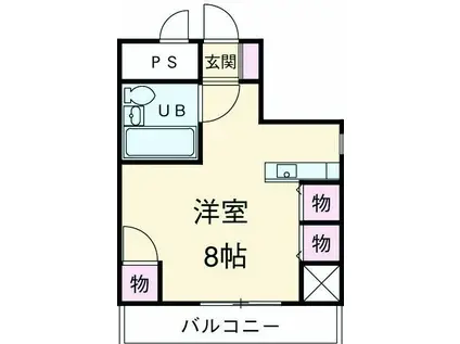 カル・フール瀬田(ワンルーム/3階)の間取り写真
