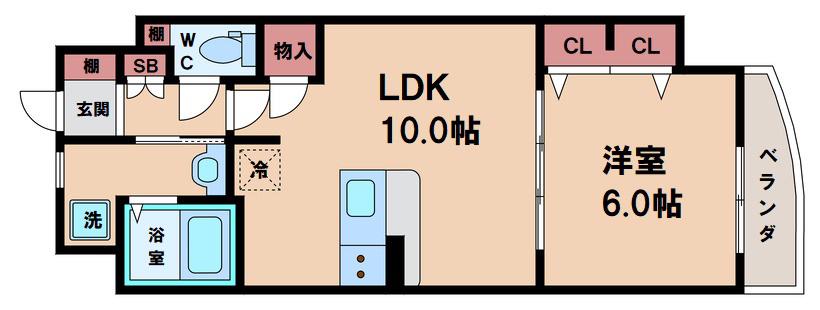 アドニス・アビコ(1LDK/3階)の間取り写真