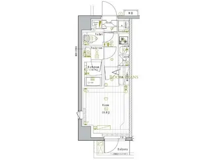 PREMIUM CUBE 横浜 DEUX(1K/2階)の間取り写真