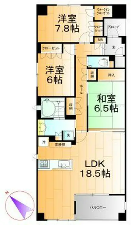 メビウスブレイン西千葉 4階階 間取り