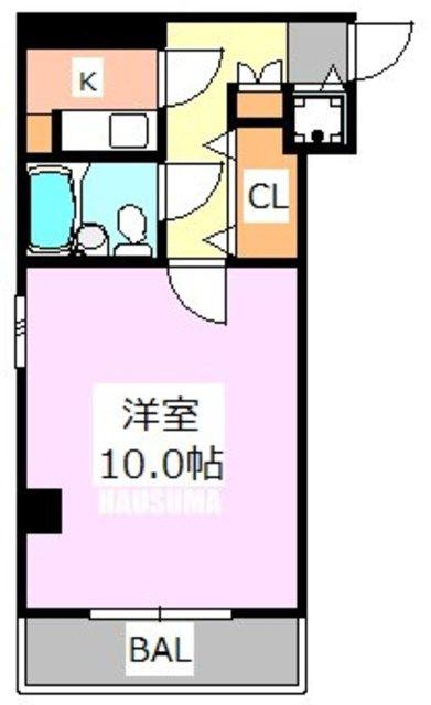 ラミアール佐々木(1K/3階)の間取り写真