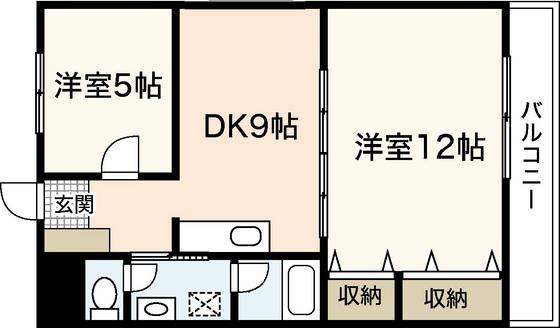 シティハウスおがわ(2DK/3階)の間取り写真
