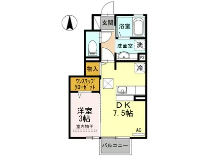 アーバン ブリーズ(1DK/1階)の間取り写真