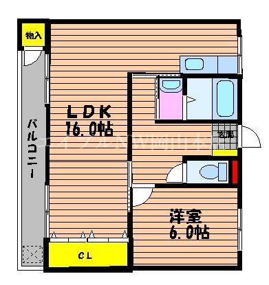 ラ・ルーチェ芳泉(1LDK/1階)の間取り写真