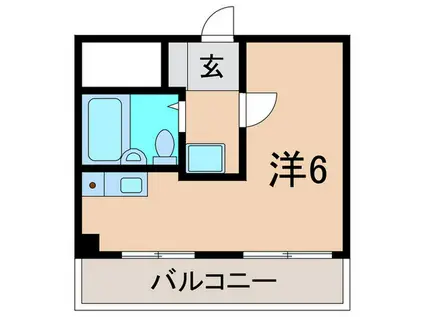 ENUZハイツ(ワンルーム/1階)の間取り写真