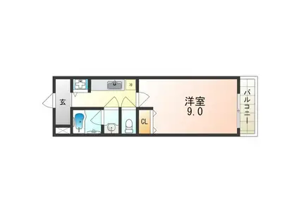 パストール清喜(1K/1階)の間取り写真