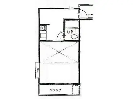 青和ハイムPII(1DK/2階)の間取り写真