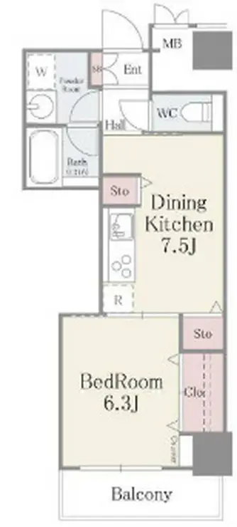 イーストコア曳舟一番館 8階階 間取り