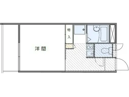 レオパレスJYOYAMA(1K/2階)の間取り写真