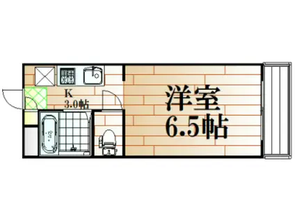 コスモハイツ(1K/1階)の間取り写真