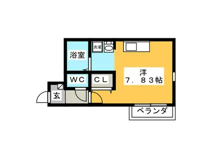 フルハウス(ワンルーム/1階)の間取り写真